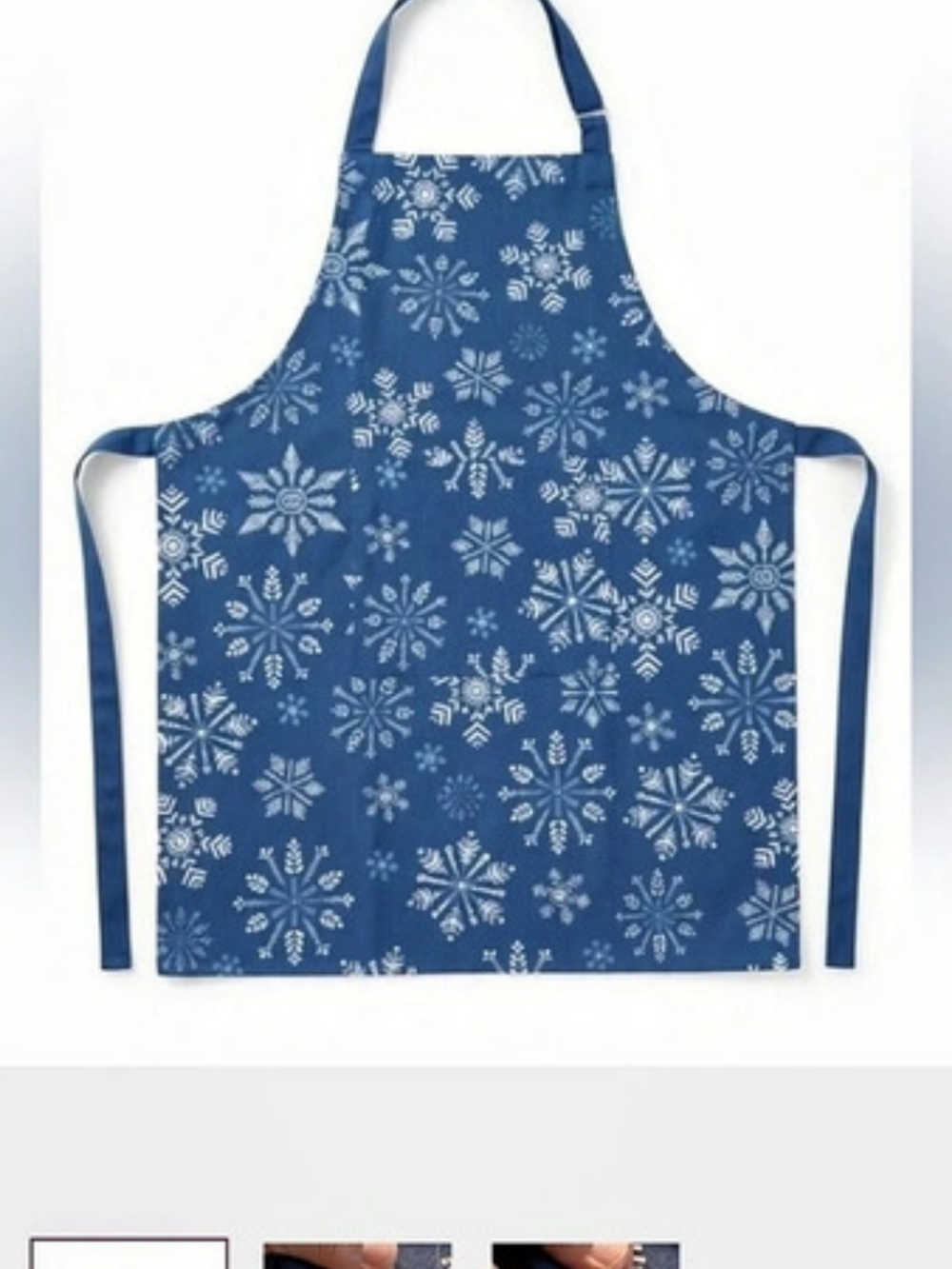 Virah Bella Winter Skies Series Apron Blue & White NWT